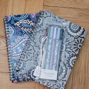 BUNDLE/2-VERA BRADLEY/MINI NOTEBOOKS WITH POCKET/GEL PEN SET